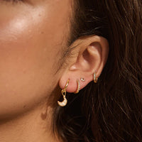 Night Sky Huggies | 18KT Yellow Gold Plate