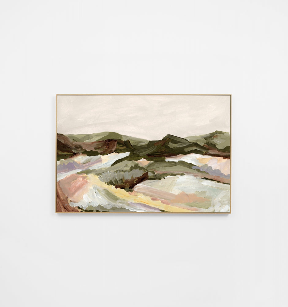 Mountainscape View Pastel | Canvas Print