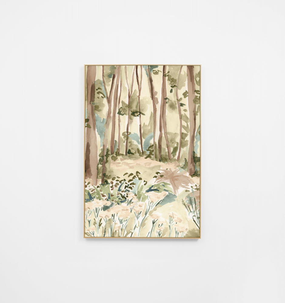 Native Treeline Natural Canvas Print