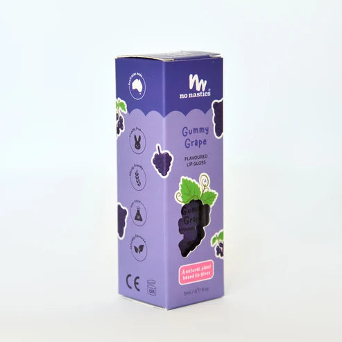 Natural Kids Lip Gloss Wands | Gummy Grape