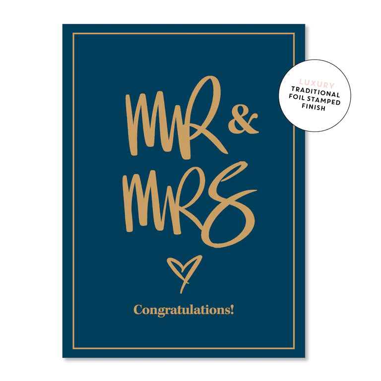 Mr & Mrs Navy | Greeting Card