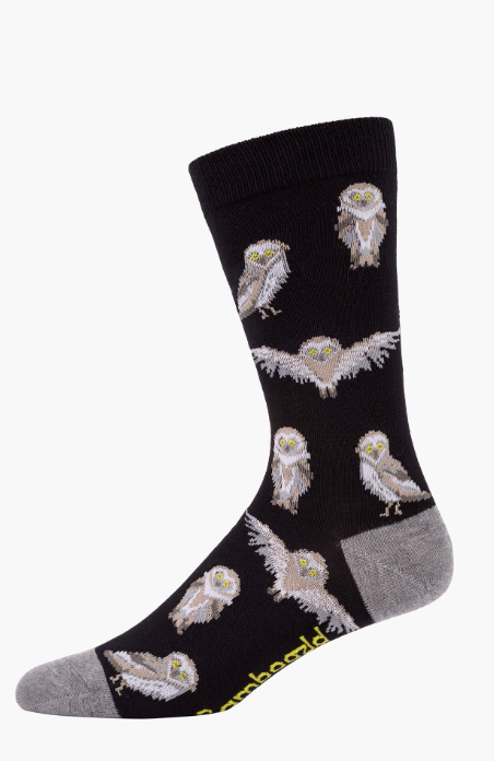 Margaret River Owl | Mens Bamboo Sock