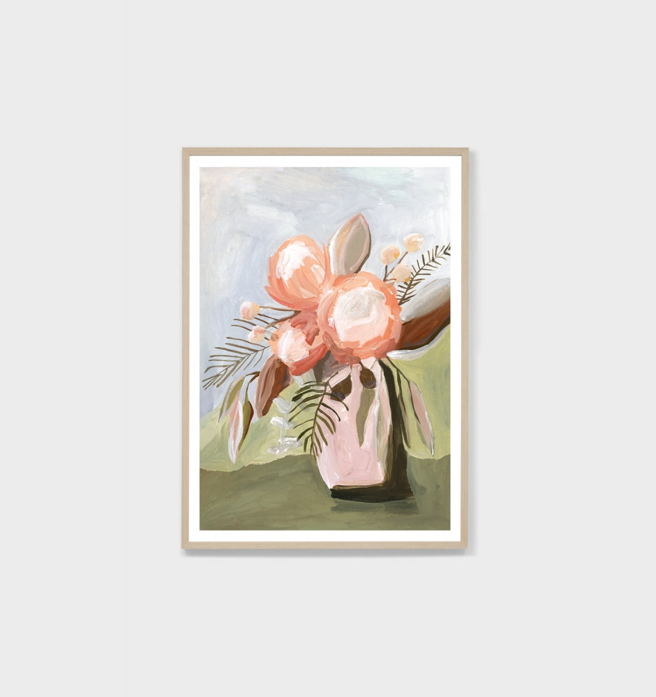 Painterly Botanic Khaki 1 or 2 | Framed Art