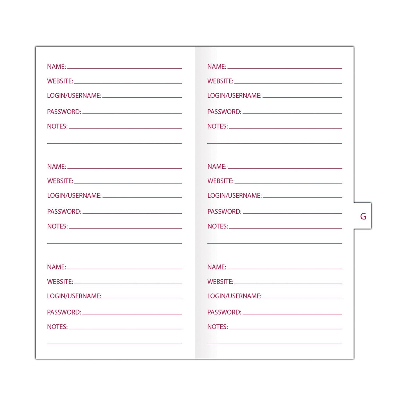 Password Journal