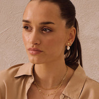 Halcyon Small Pearl Earrings | 18KT Yellow Gold Plate