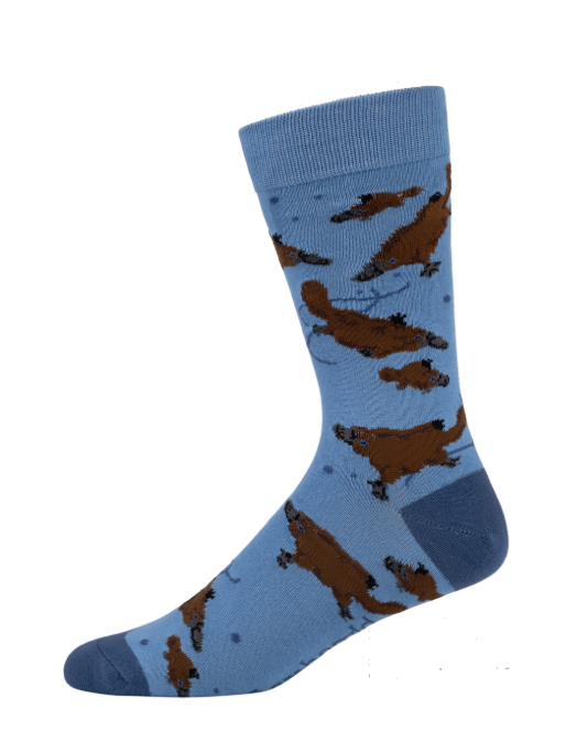 Platypus and Puggle | Mens Bamboo Sock
