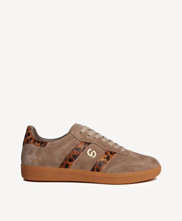 Goodsole 2001 Parallel Suede Sneaker | Walnut/Leopard Suede