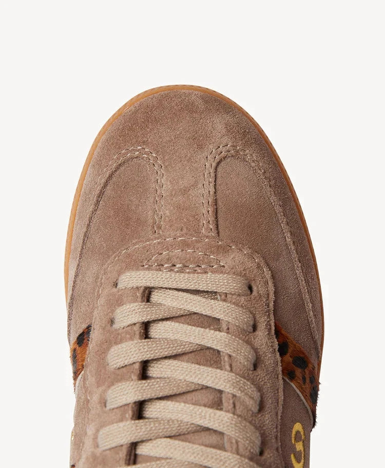 Goodsole 2001 Parallel Suede Sneaker | Walnut/Leopard Suede