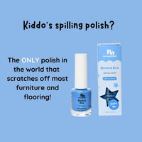 Mermaid Blue Water-Based, Scratch off Nail Polish for Kids | 8.5ml