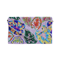 Beaded Clutch | Colorful Leaves