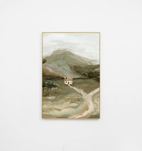Secluded Cottage Khaki | Canvas Print