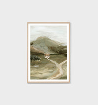 Secluded Cottage Khaki | Framed Print