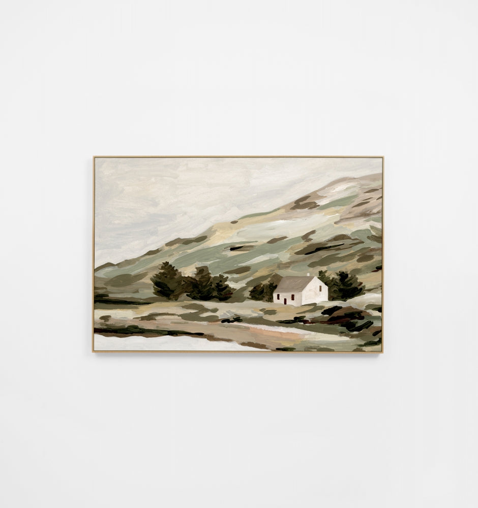 Sheltered  Cottage Green | Canvas Print