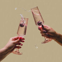 The Luna Set of 2 Champagne Flutes | Blush