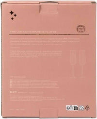 The Luna Set of 2 Champagne Flutes | Blush