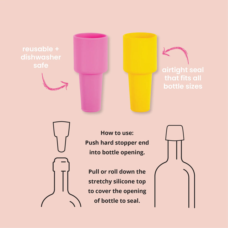 Silicork Wine Stoppers 2 Pack