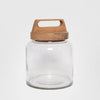 Glass Sorage Jar With Wood Lid