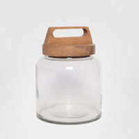 Glass Sorage Jar With Wood Lid