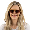 Billy | Brown Gradient Lens l Walnut Wood Arms