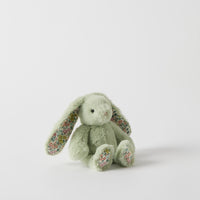 Floral Mint Bunny Rattle