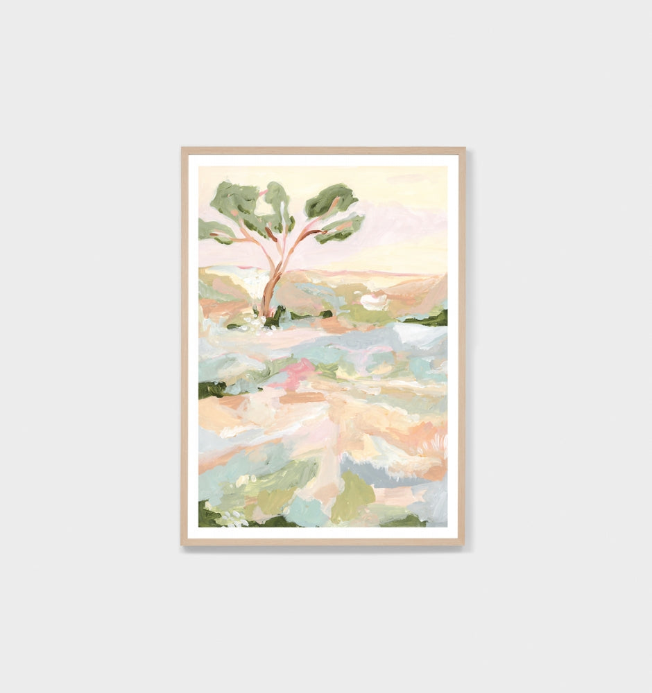 Spring Meadow Pastel 2 Framed Art Print