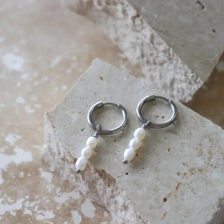 Guga Earrings | Silver Stainless Steel
