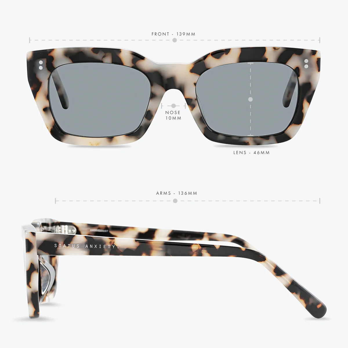 Antagonist Sunglasses | White Tort