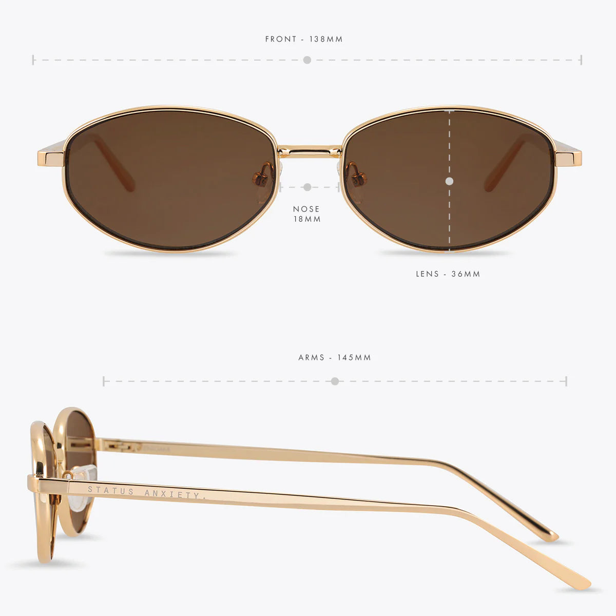Enigma Sunglasses | Gold