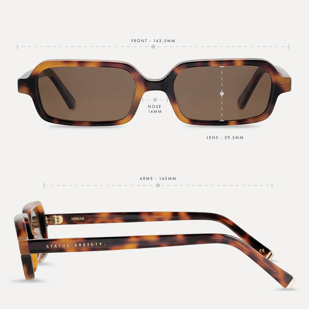 Nebula Sunglasses | Brown Tort/Gold