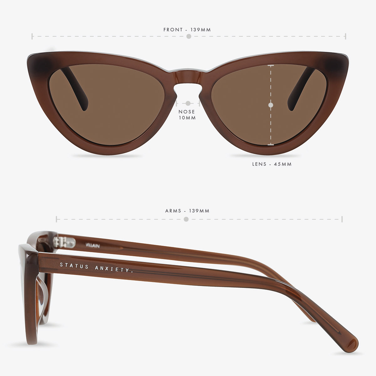 Villain Sunglasses | Brown