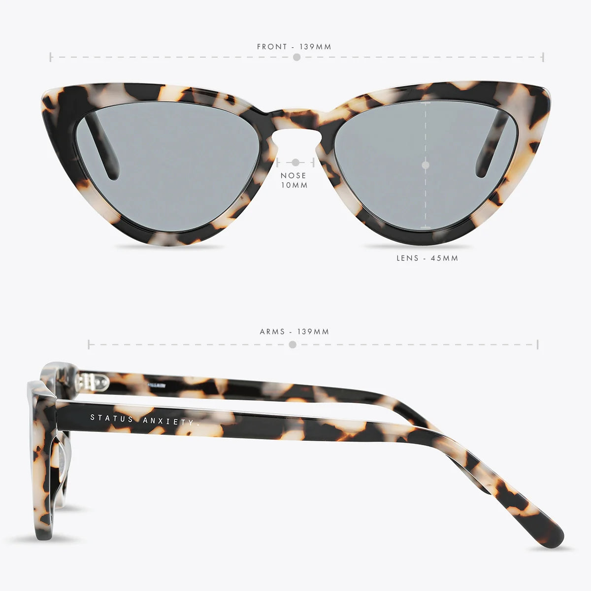 Villain Sunglasses | White Tort