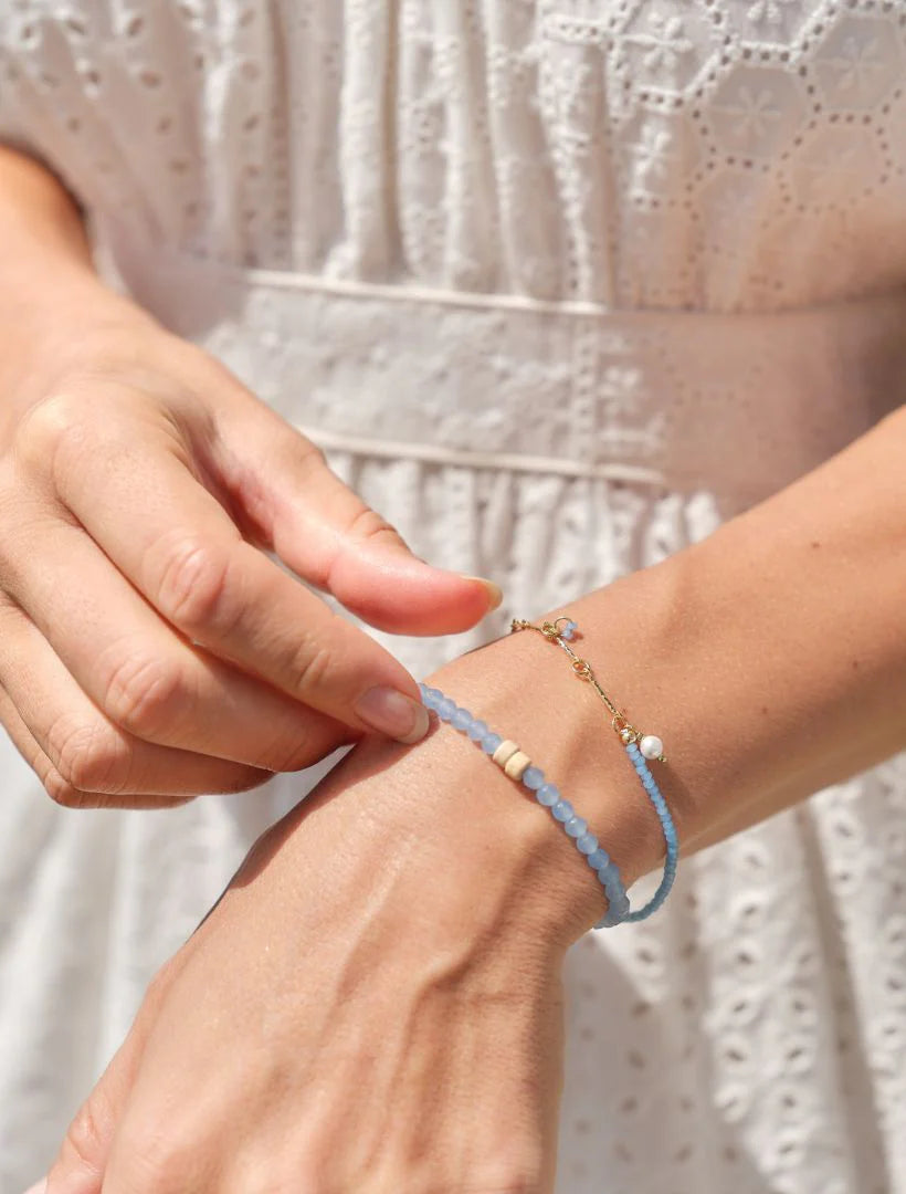 Stone and Pearl Bracelet