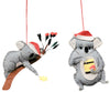 Renee Treml Koalas Hanging Decoration Grey