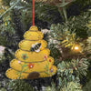Beehive Fabric Hanging Decoration Yellow