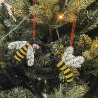 Bees Fabric Hanging Decoration Yellow & Black