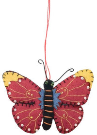 Butterfly Fabric Hanging Decoration Red