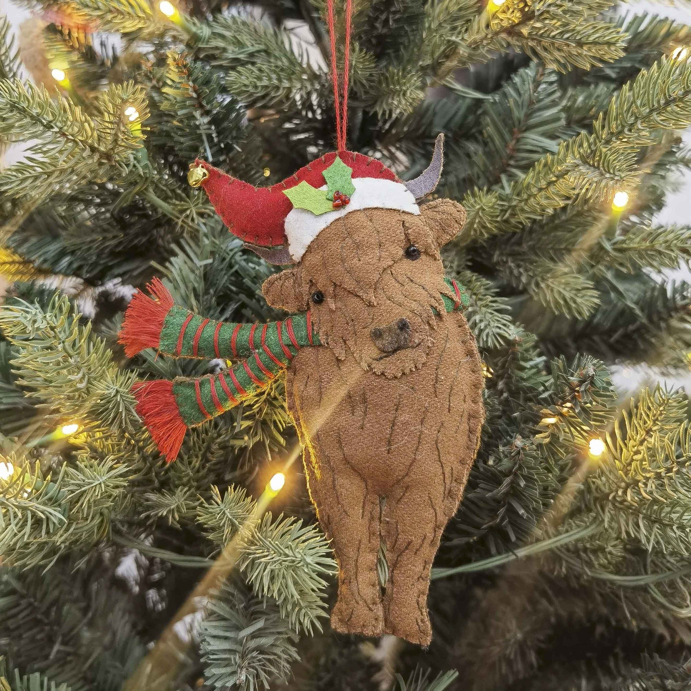 Highland Cow Fabric Hanging Decoration