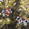 Jersey Cow Hanging Decorations Red & white