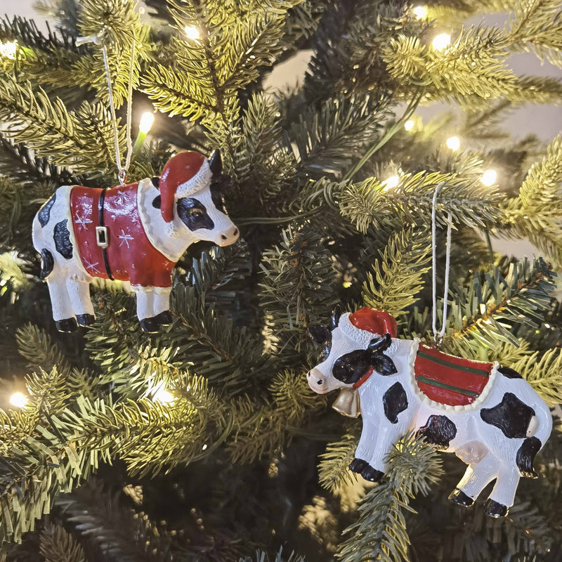 Jersey Cow Hanging Decorations Red & white