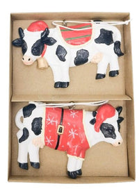 Jersey Cow Hanging Decorations Red & white
