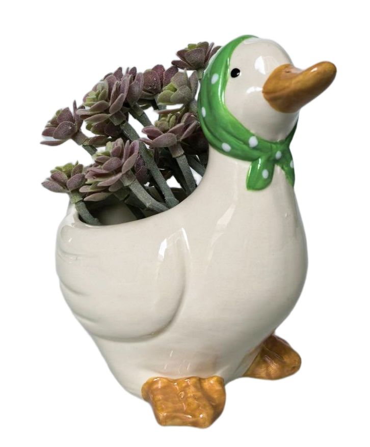 Pop Duck Planter Green