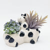 Hugging Cows Planter White & Black