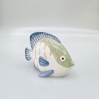 Reef Fish Ornament White & Green