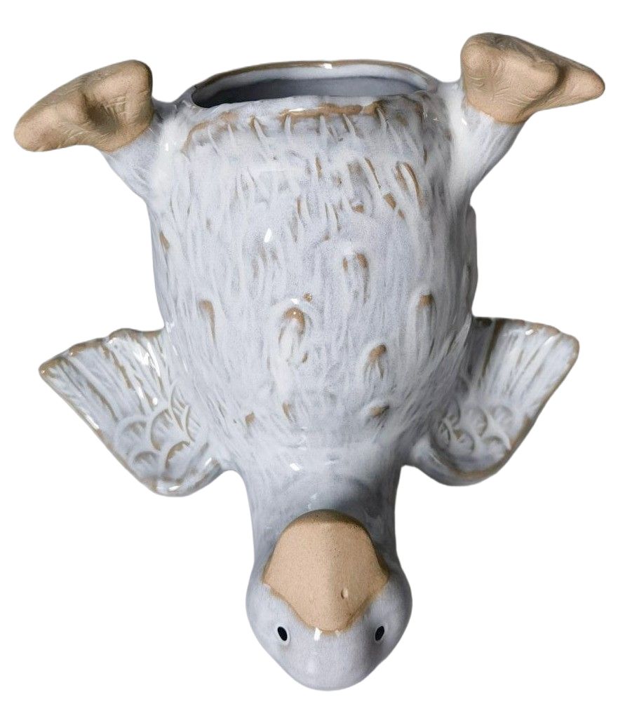Duck Handstand Planter White