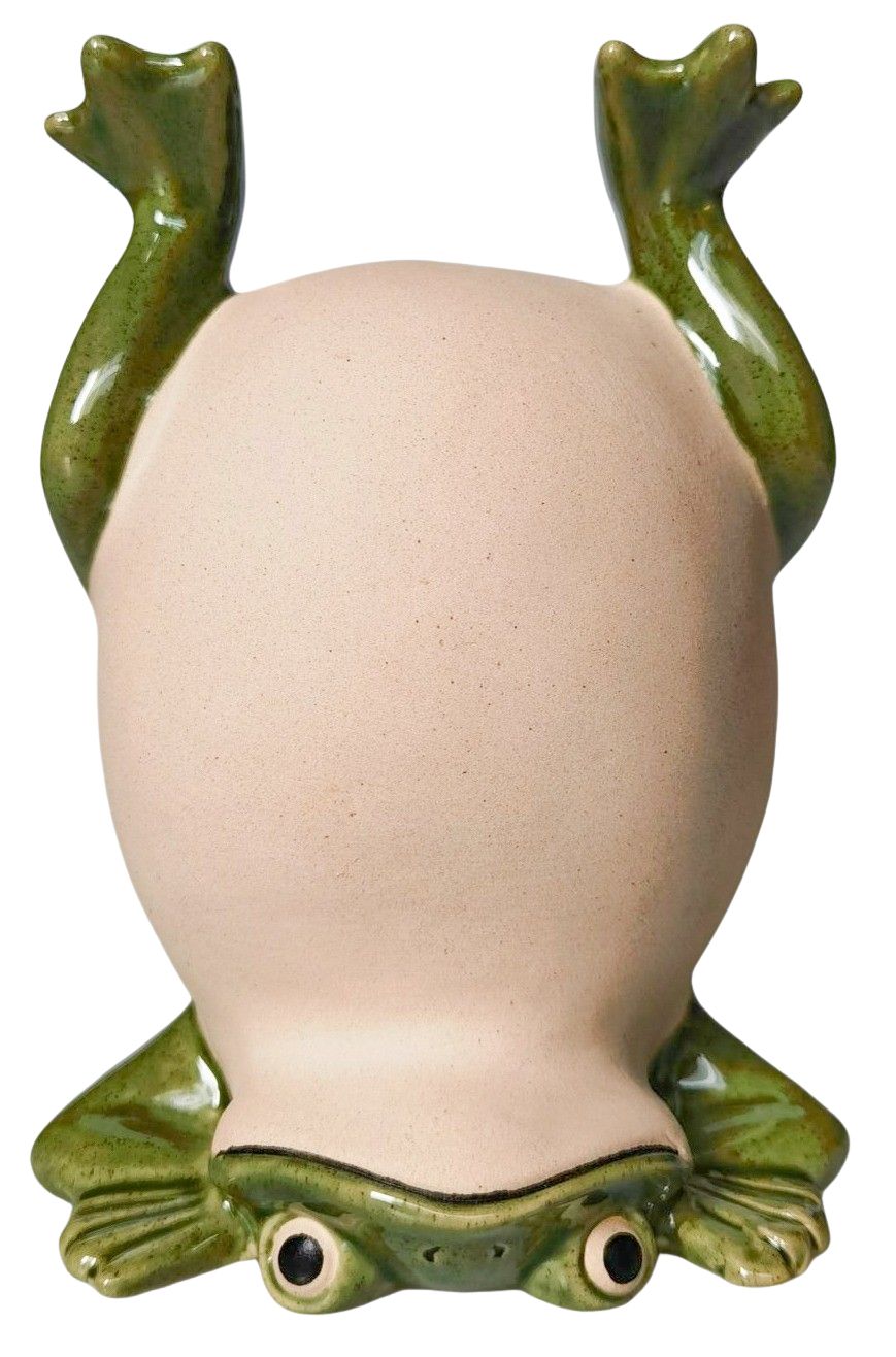 Frog Handstand Ornament Green