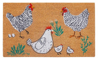 Chickens Doormat Black & White