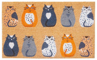 Cat Doormat Grey