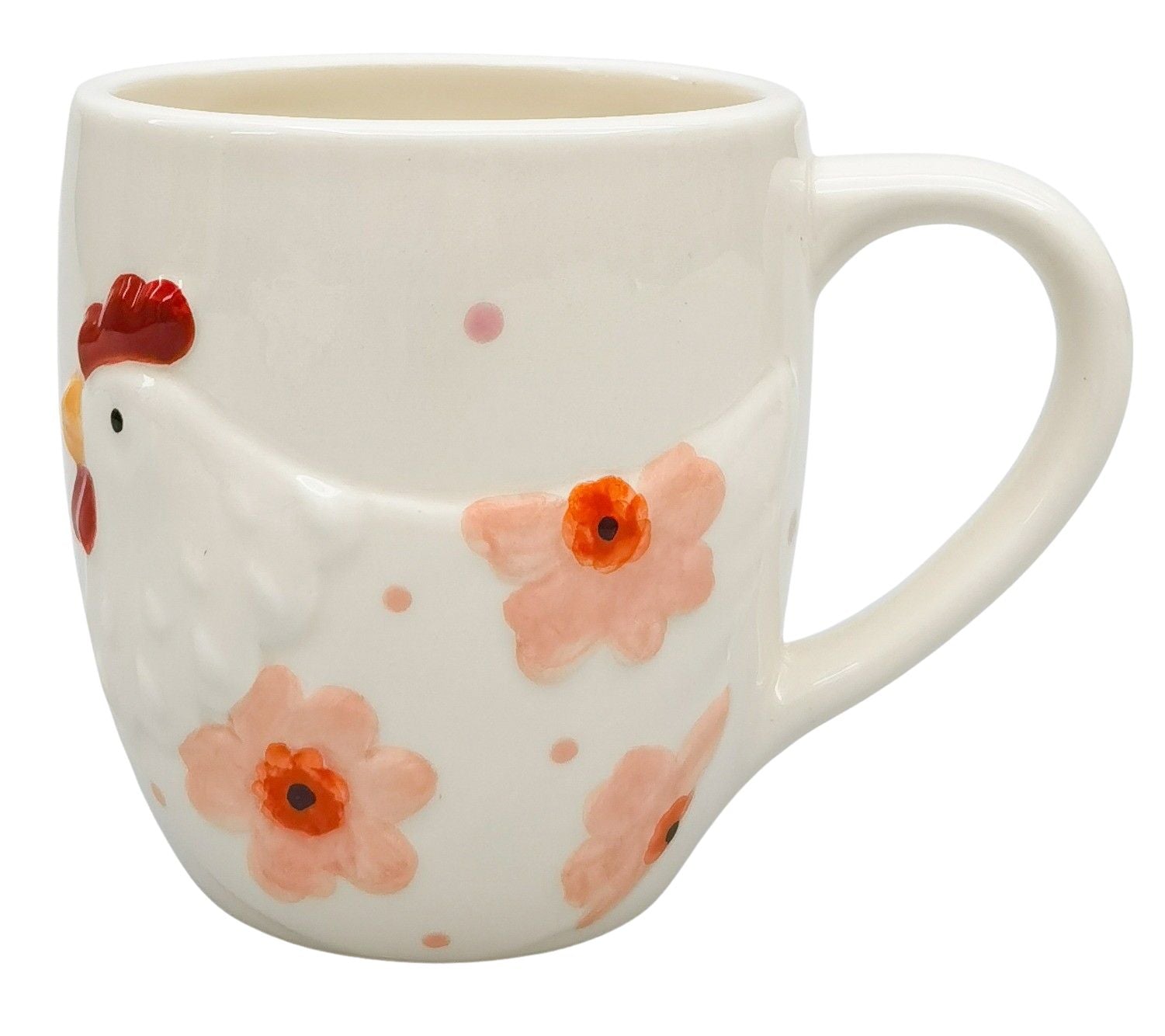 Poppy Chicken Mug Peach