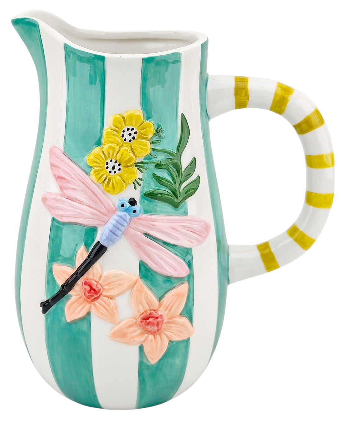 Tropical Dragonfly Jug Turquoise