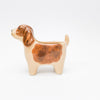 Georgie Dog Planter Brown & White